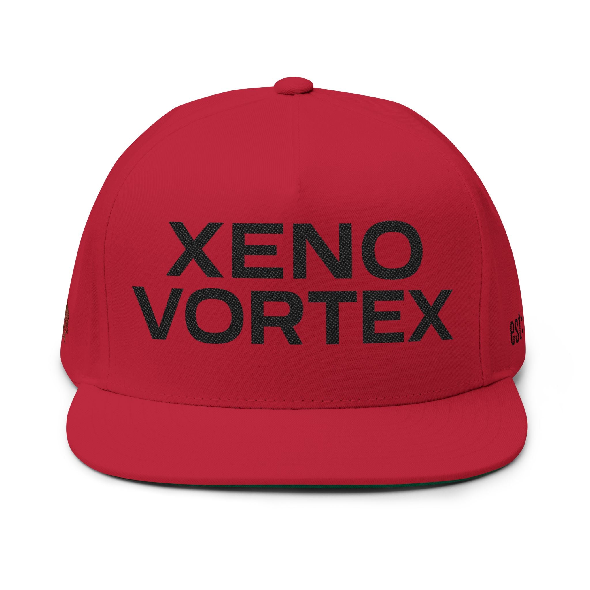 Xeno Vortex Embroidered Flat Bill Cap - DUST & RUST