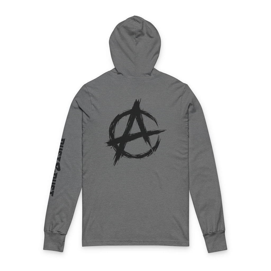 Anarchy Graphic Hooded Long Sleeve Tee — "Anarchy Doesn't Negotiate" - DUST & RUST