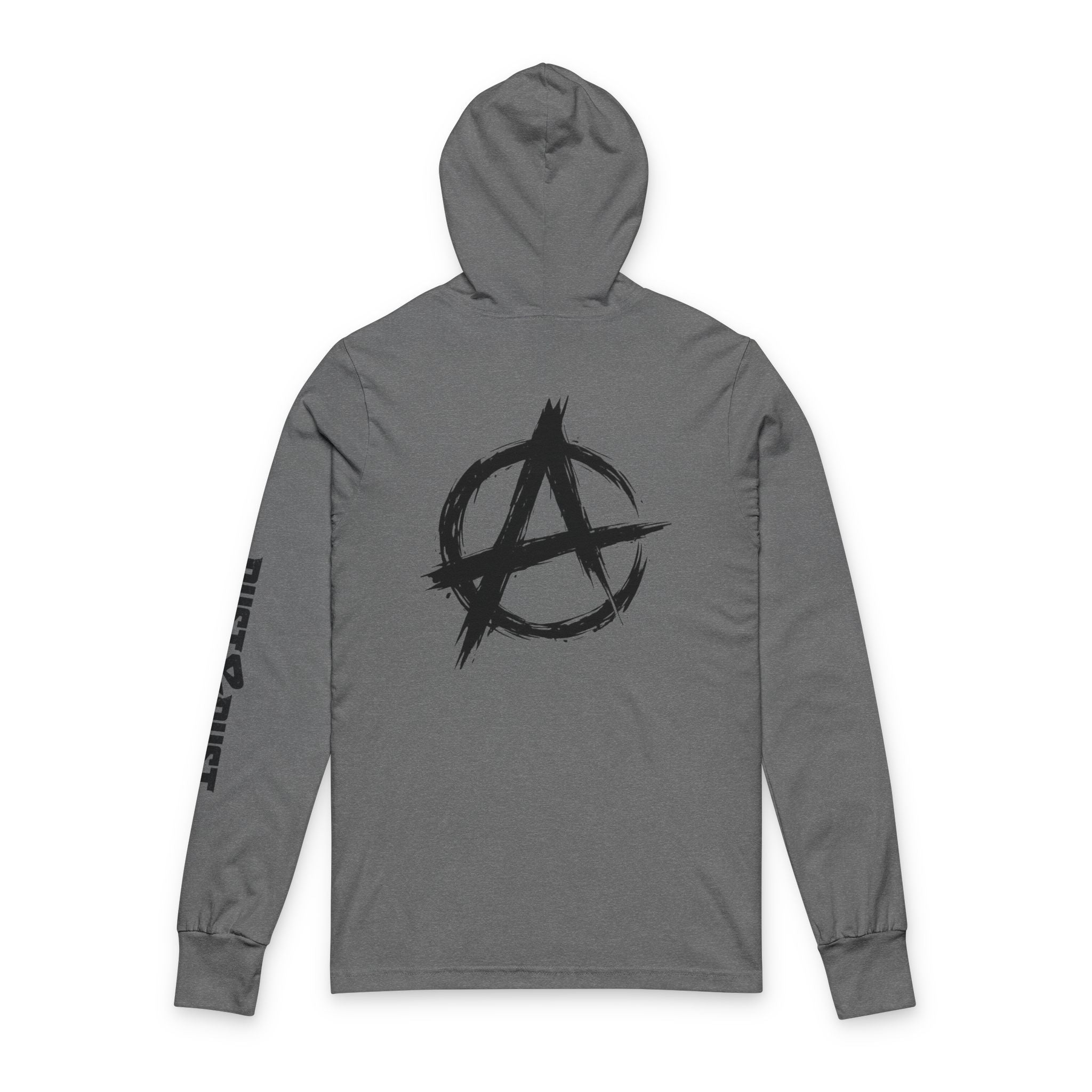 Anarchy Graphic Hooded Long Sleeve Tee — "Anarchy Doesn't Negotiate" - DUST & RUST