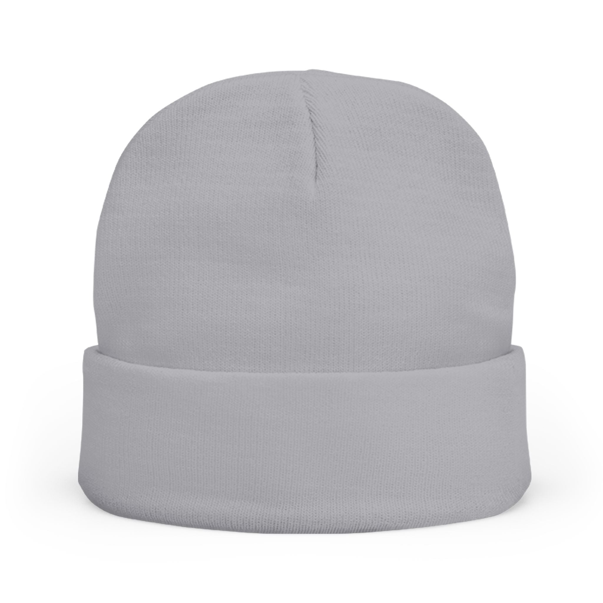 Embroidered 'Xeno Vortex' Knit Beanie — Gray Music Band Logo Winter Hat - DUST & RUST