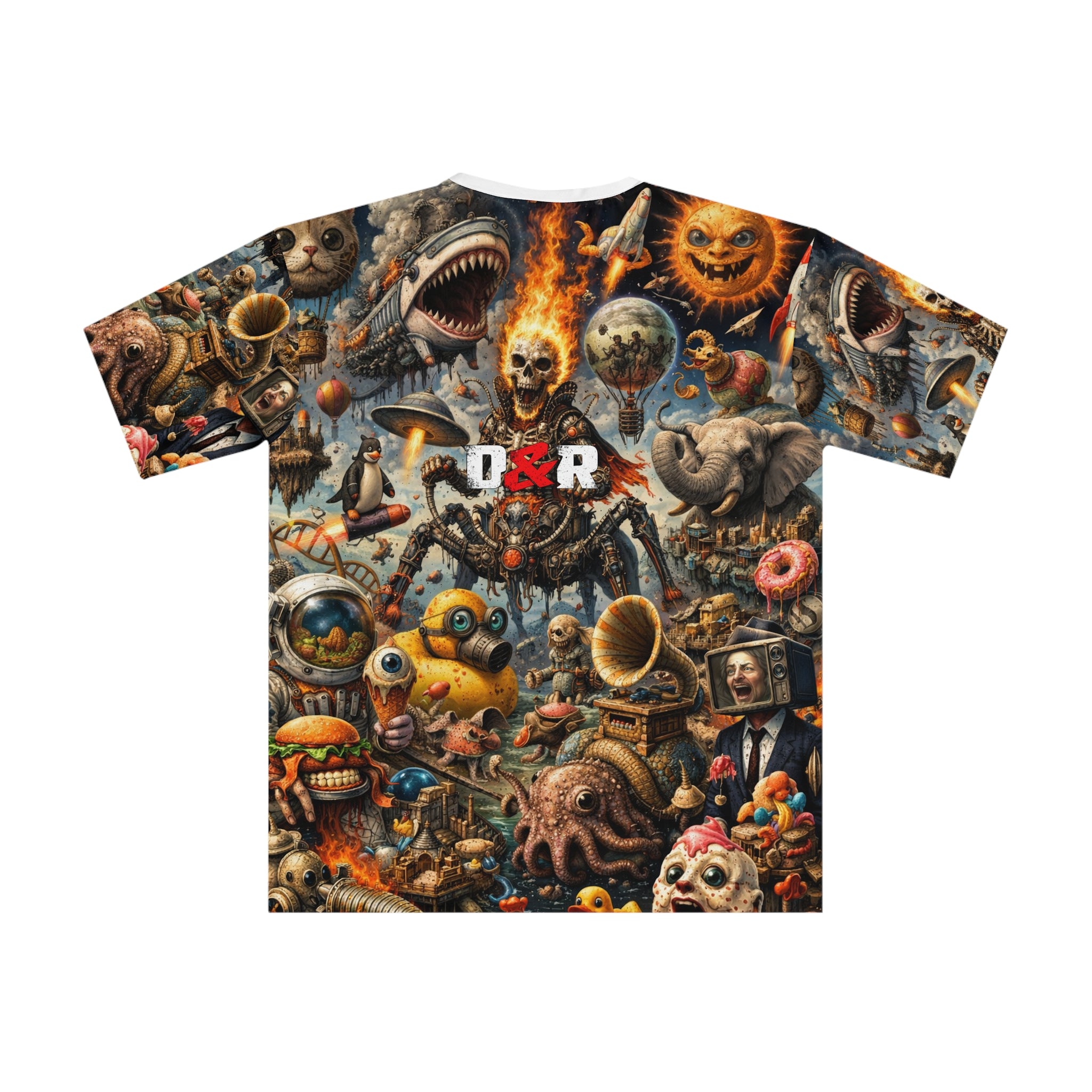 Weirdo Skull & Shark Graphic T-Shirt — Men's Loose Fit - DUST & RUST