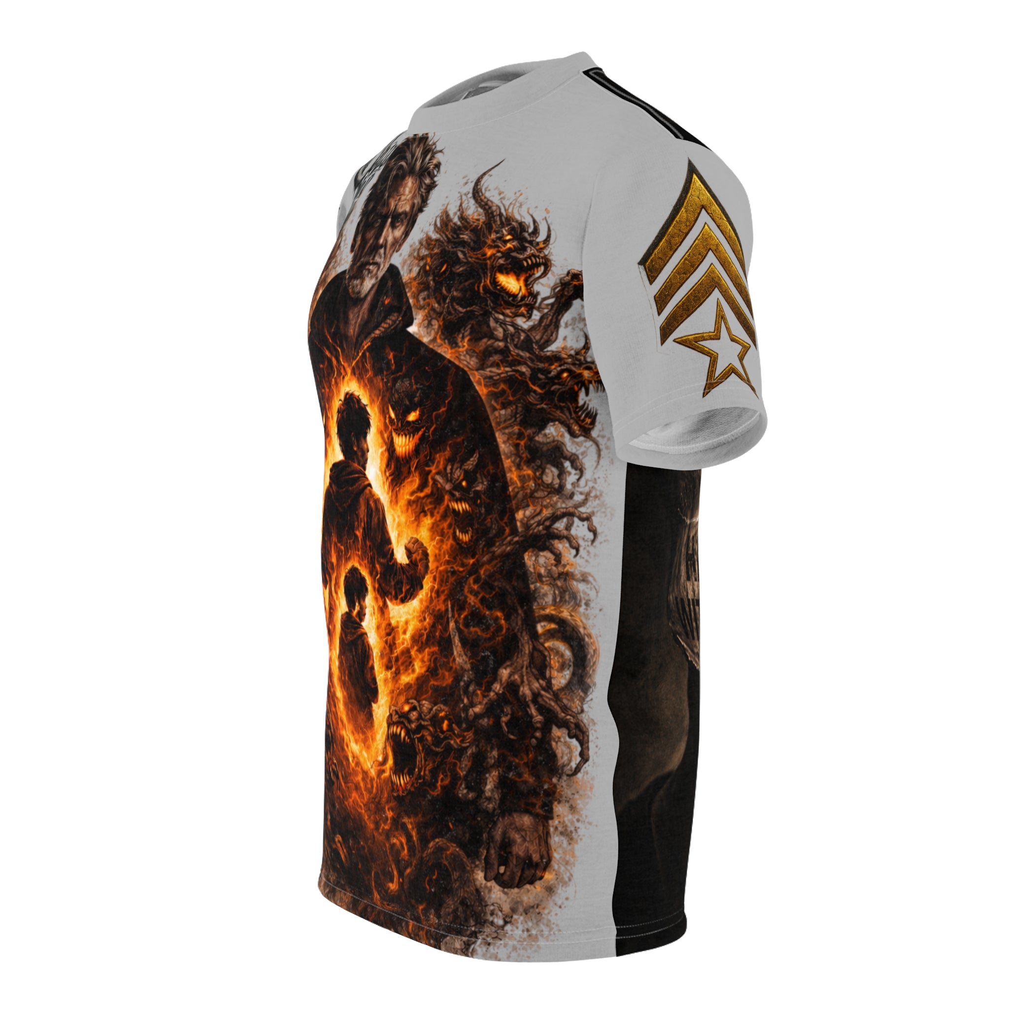 Fireborn Fantasy Tee — "No Child Left Behind" Dramatic All-Over Print - DUST & RUST