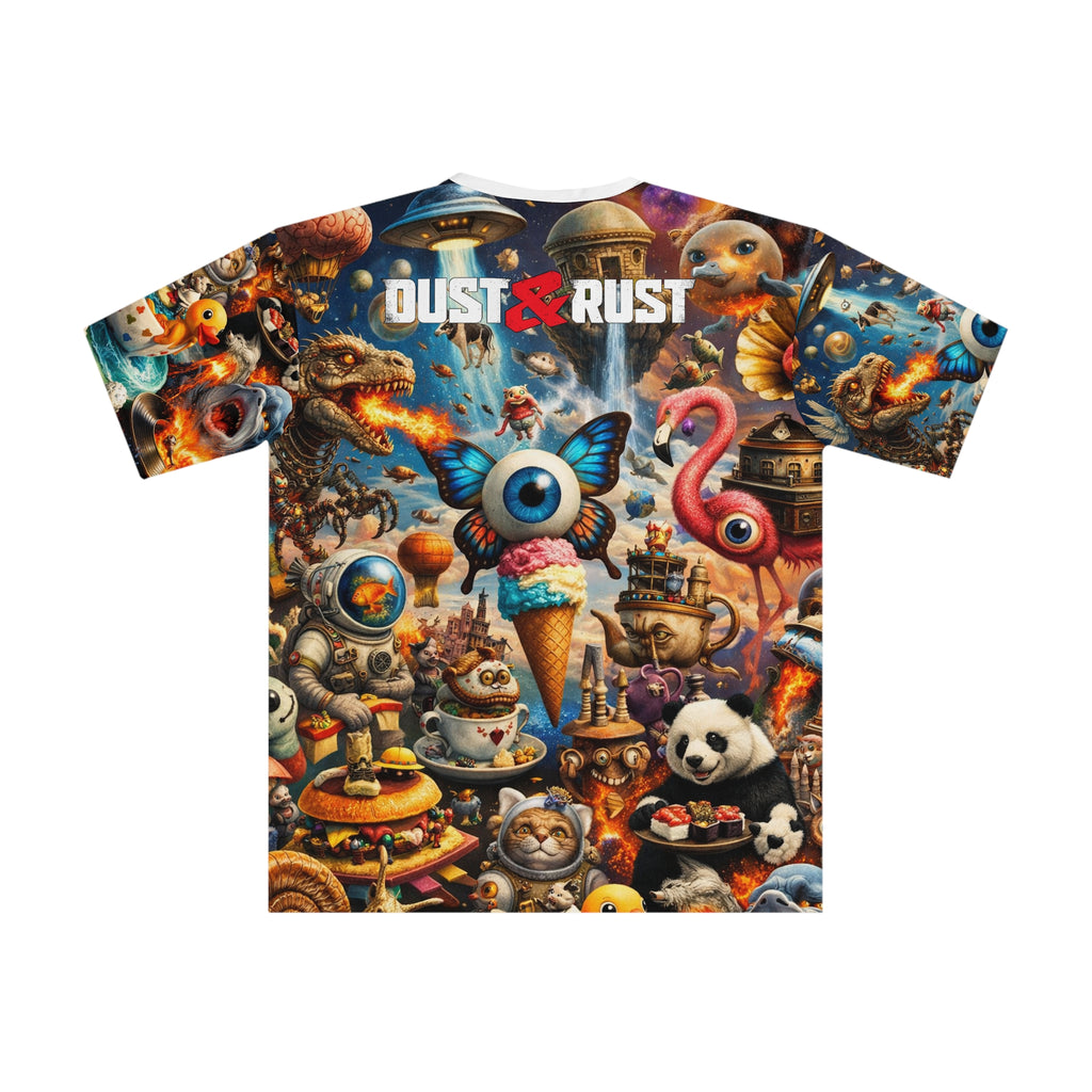 Weirdo Big Eye Graphic T‑Shirt — Quirky All-Over Print Tee for Men - DUST & RUST