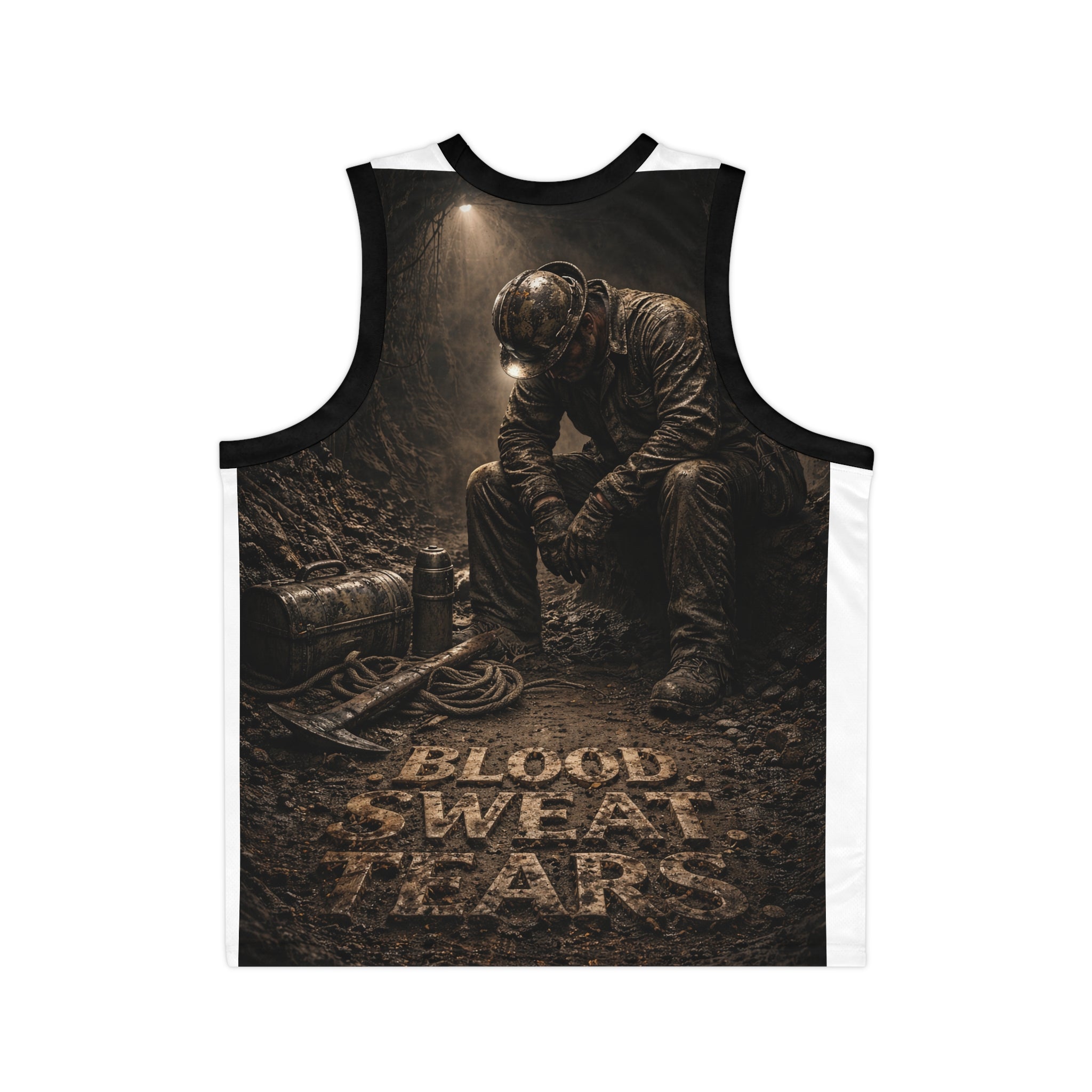 Basketball Jersey — 'Blood Sweat Tears' Motivational All-Over Print - DUST & RUST