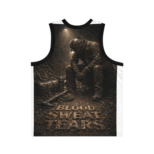 Basketball Jersey — 'Blood Sweat Tears' Motivational All-Over Print - DUST & RUST
