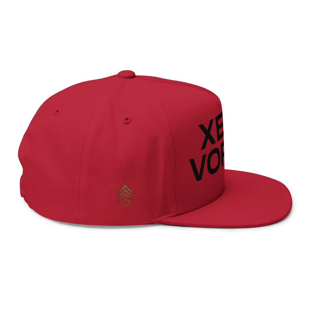 Xeno Vortex Embroidered Flat Bill Cap - DUST & RUST