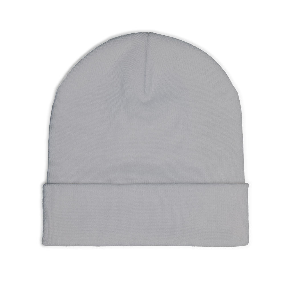 Embroidered 'Xeno Vortex' Knit Beanie — Gray Music Band Logo Winter Hat - DUST & RUST