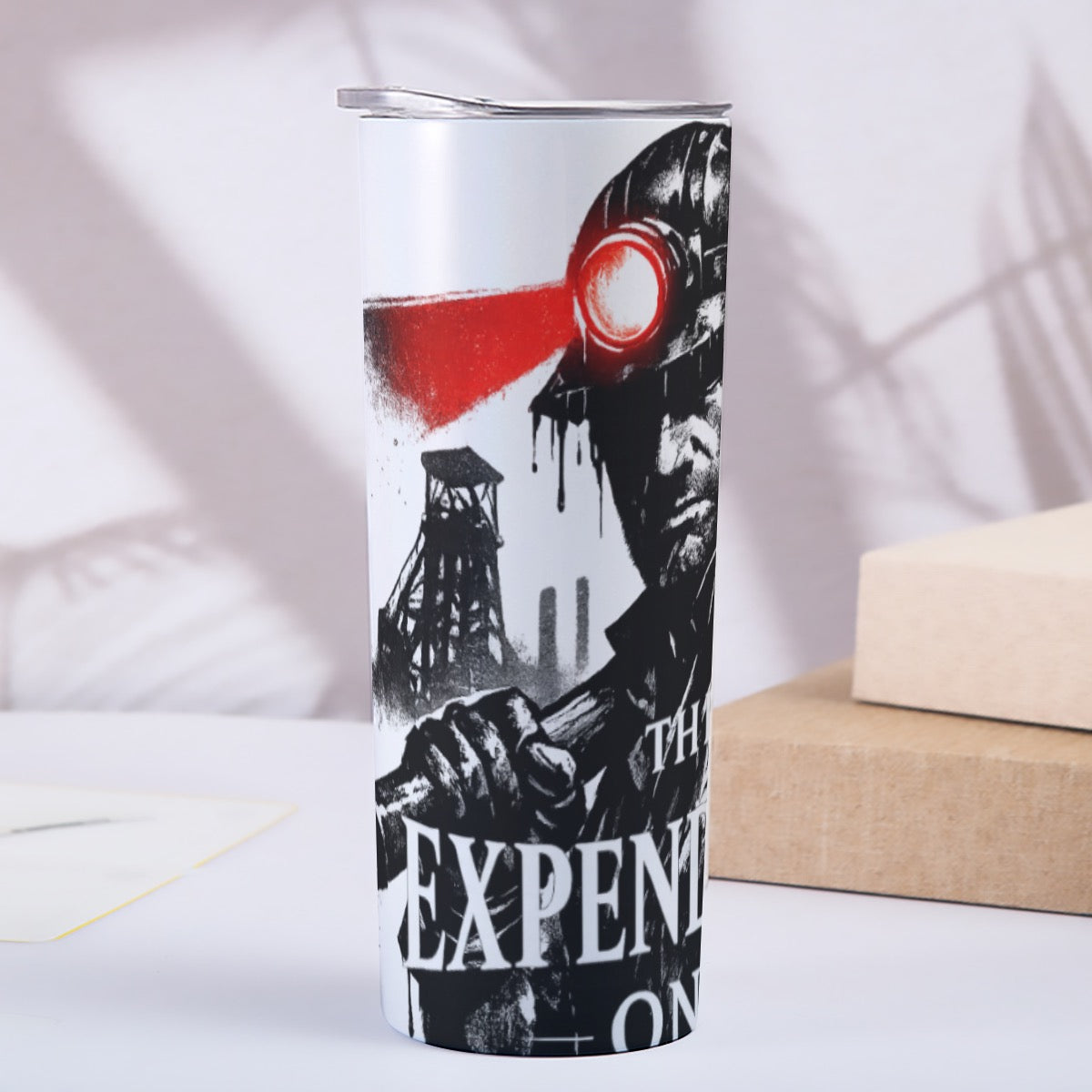 Custom 20OZ Straight Cup With Sliding Lid Printed in USA - DUST & RUST