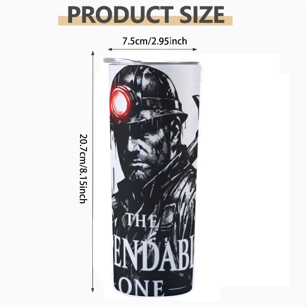 Custom 20OZ Straight Cup With Sliding Lid Printed in USA - DUST & RUST