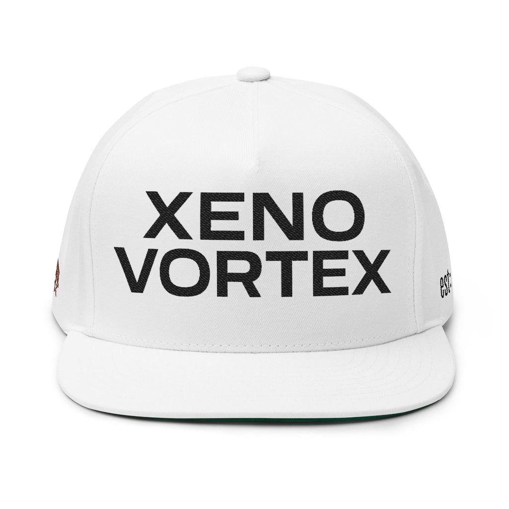 Xeno Vortex Embroidered Flat Bill Cap - DUST & RUST