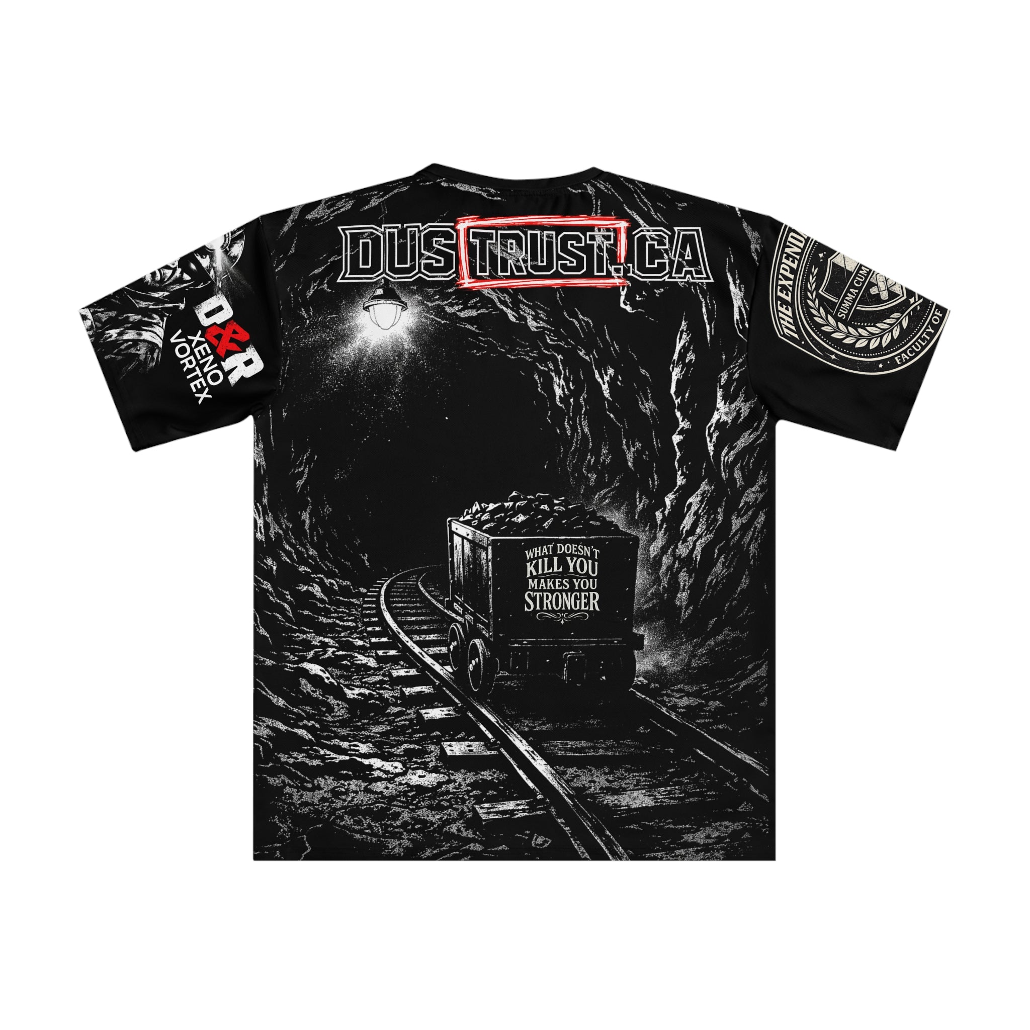 The Expendable One Miner T-Shirt — 'What Doesn’t Kill You Makes You Stronger' Graphic Tee - DUST & RUST