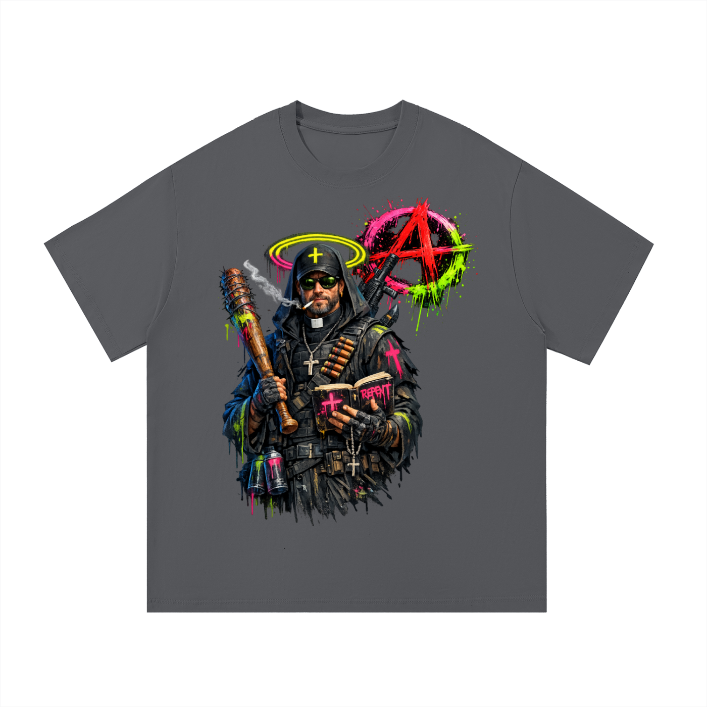 Essential Cotton T-Shirt-no god - DUST & RUST