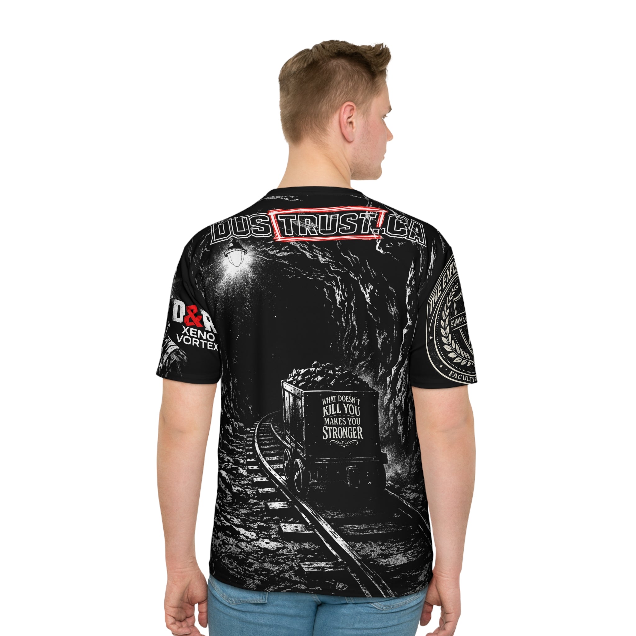 The Expendable One Miner T-Shirt — 'What Doesn’t Kill You Makes You Stronger' Graphic Tee - DUST & RUST