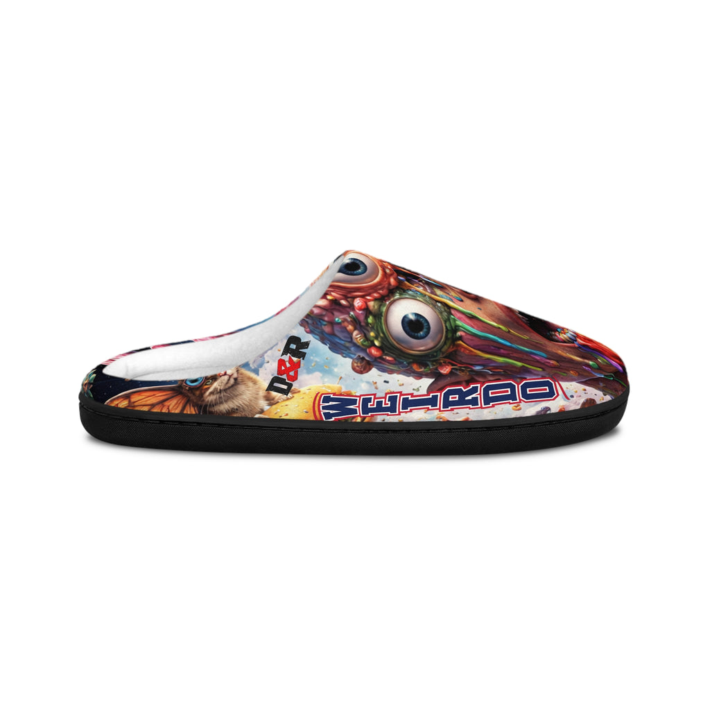 Psychedelic Monster Print Slippers — Men's Indoor Cozy Slides - DUST & RUST