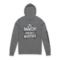 Anarchy Graphic Hooded Long Sleeve Tee — "Anarchy Doesn't Negotiate" - DUST & RUST