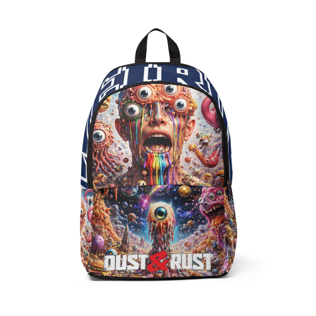 Psychedelic Monster Backpack — Rainbow Vomit Eye-Cluster Design - DUST & RUST