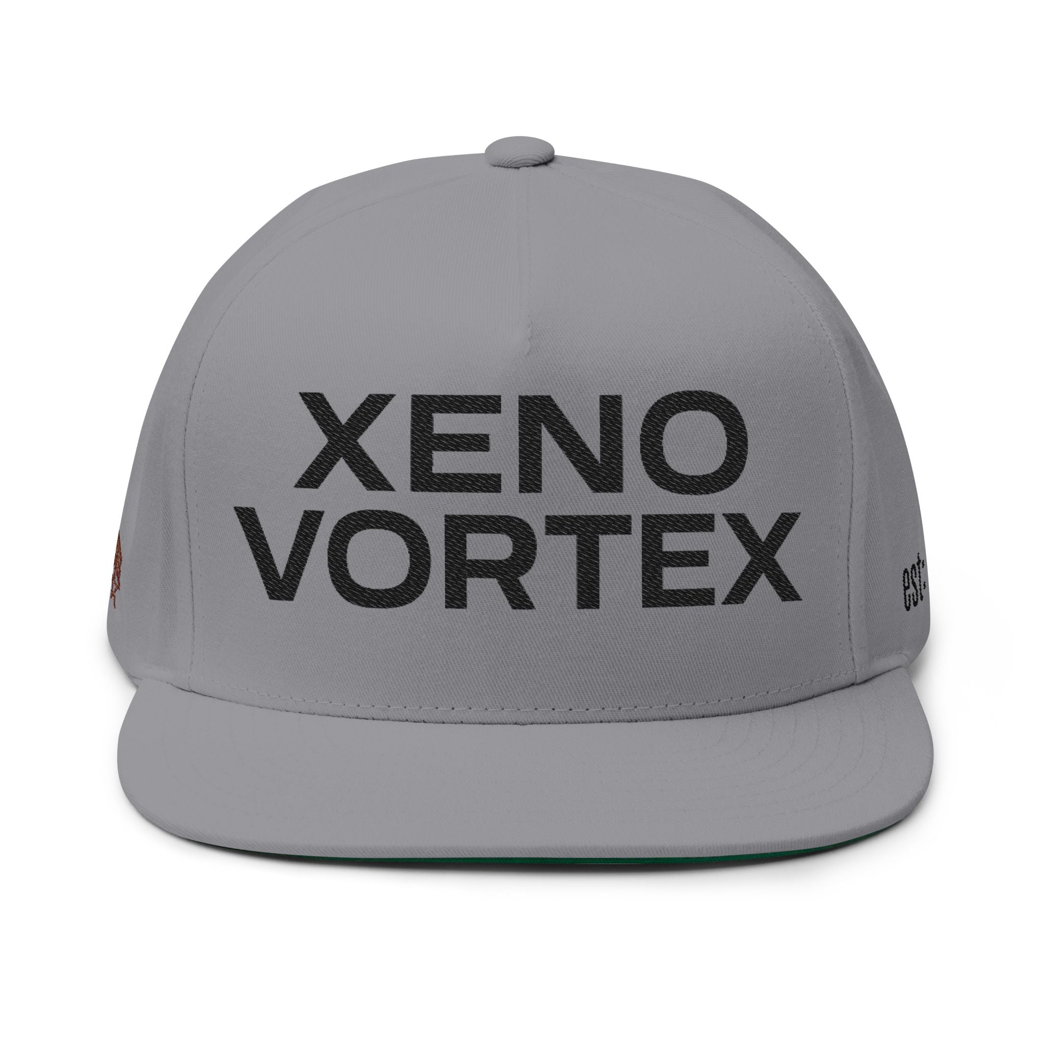 Xeno Vortex Embroidered Flat Bill Cap - DUST & RUST