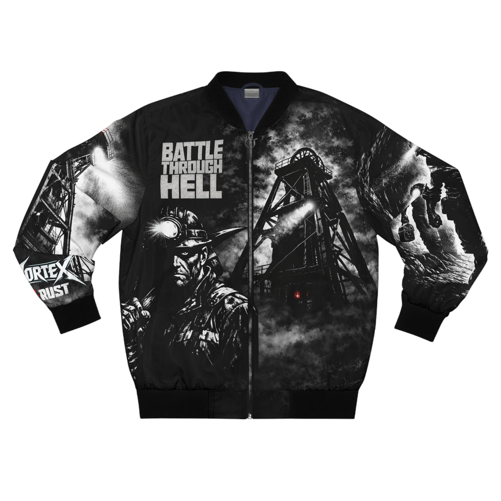 Battle Through Hell Bomber Jacket — 'The Expendable One' Tactical Graphic Jacket - DUST & RUST