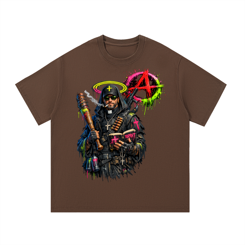 Essential Cotton T-Shirt-no god - DUST & RUST