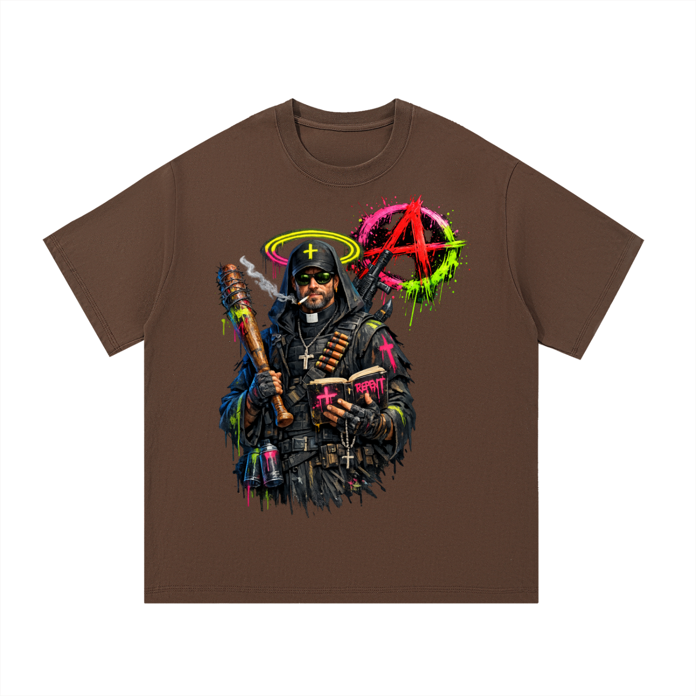 Essential Cotton T-Shirt-no god - DUST & RUST