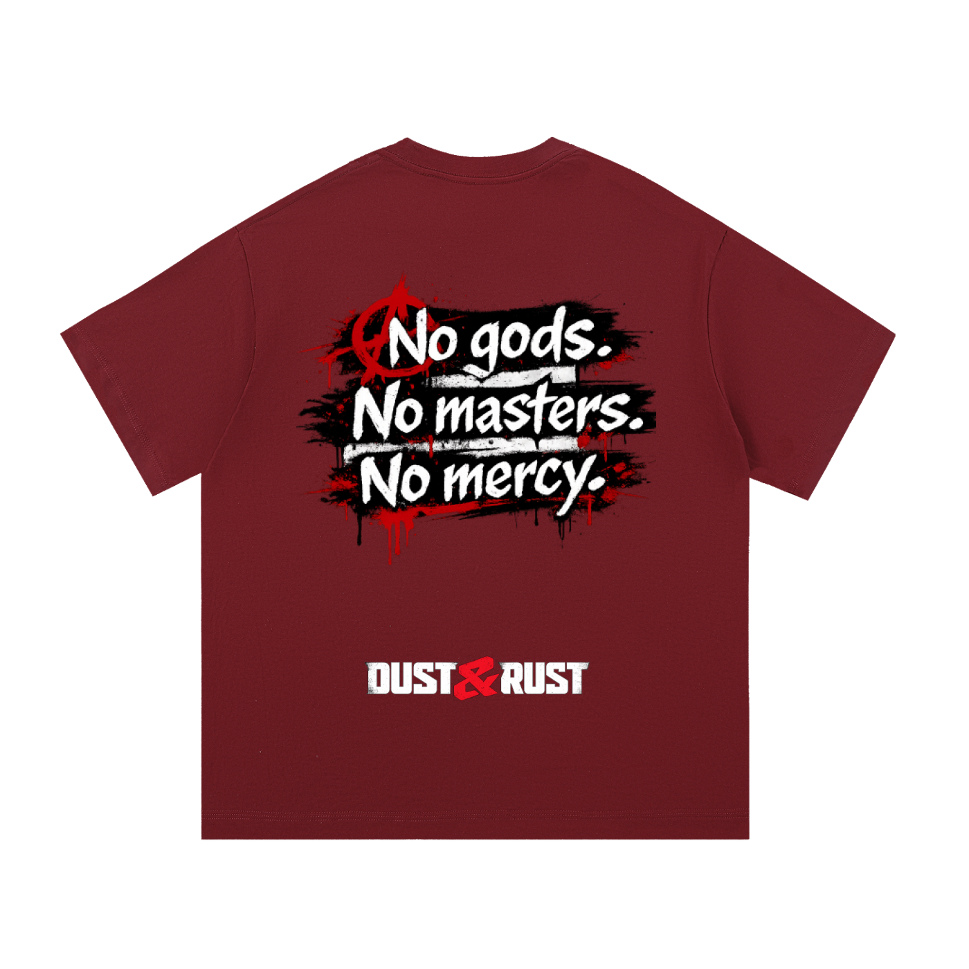 Essential Cotton T-Shirt-no god - DUST & RUST